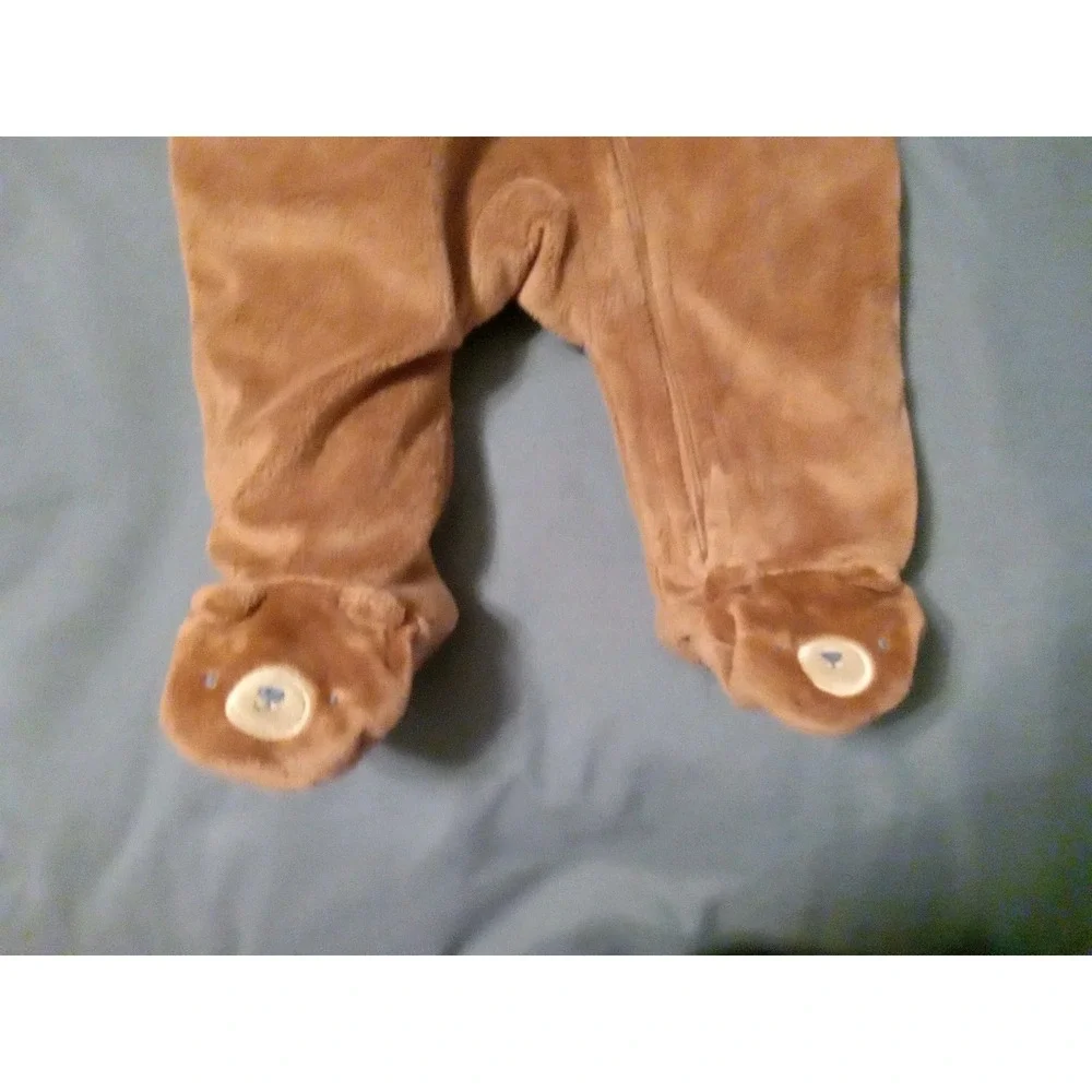 Carter's Baby Just One You Plush Brown Bear Hooded Snuggle Snow Suit 3 Months